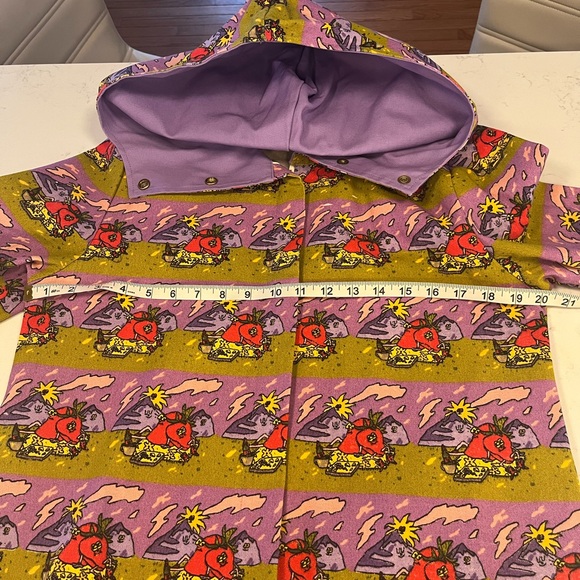 🍓 NWOT!! 🍓 Nooworks Purple and Red strawberry motif Hooded Jacket - Picture 2 of 8
